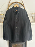 Ralph Lauren 100% Linen Black Long-Sleeved Shirt, Size XL