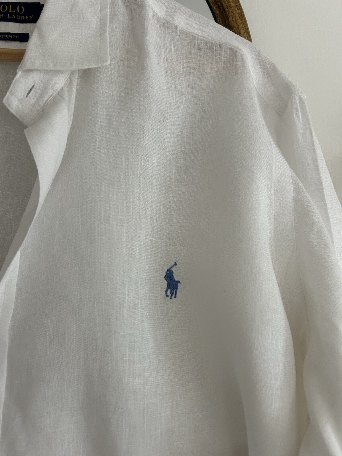 Ralph Lauren 100% Linen White Long-Sleeved Shirt - Authenticated, Size XXL