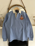 Vintage Polo Ralph Lauren Polo Jeans Rugby Shirt USA Flag Crest Blue Small
