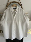 Ralph Lauren 100% Linen White Short-Sleeved Shirt, Size XXL - Classic Fit
