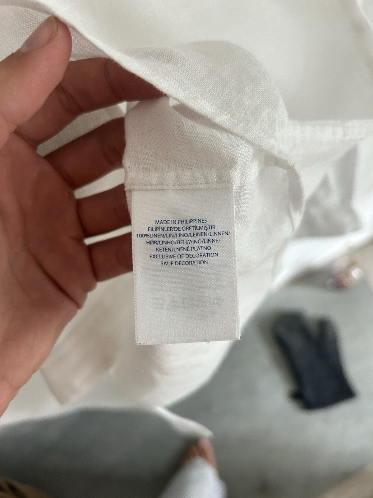 Ralph Lauren 100% Linen White Long-Sleeved Shirt, Size M