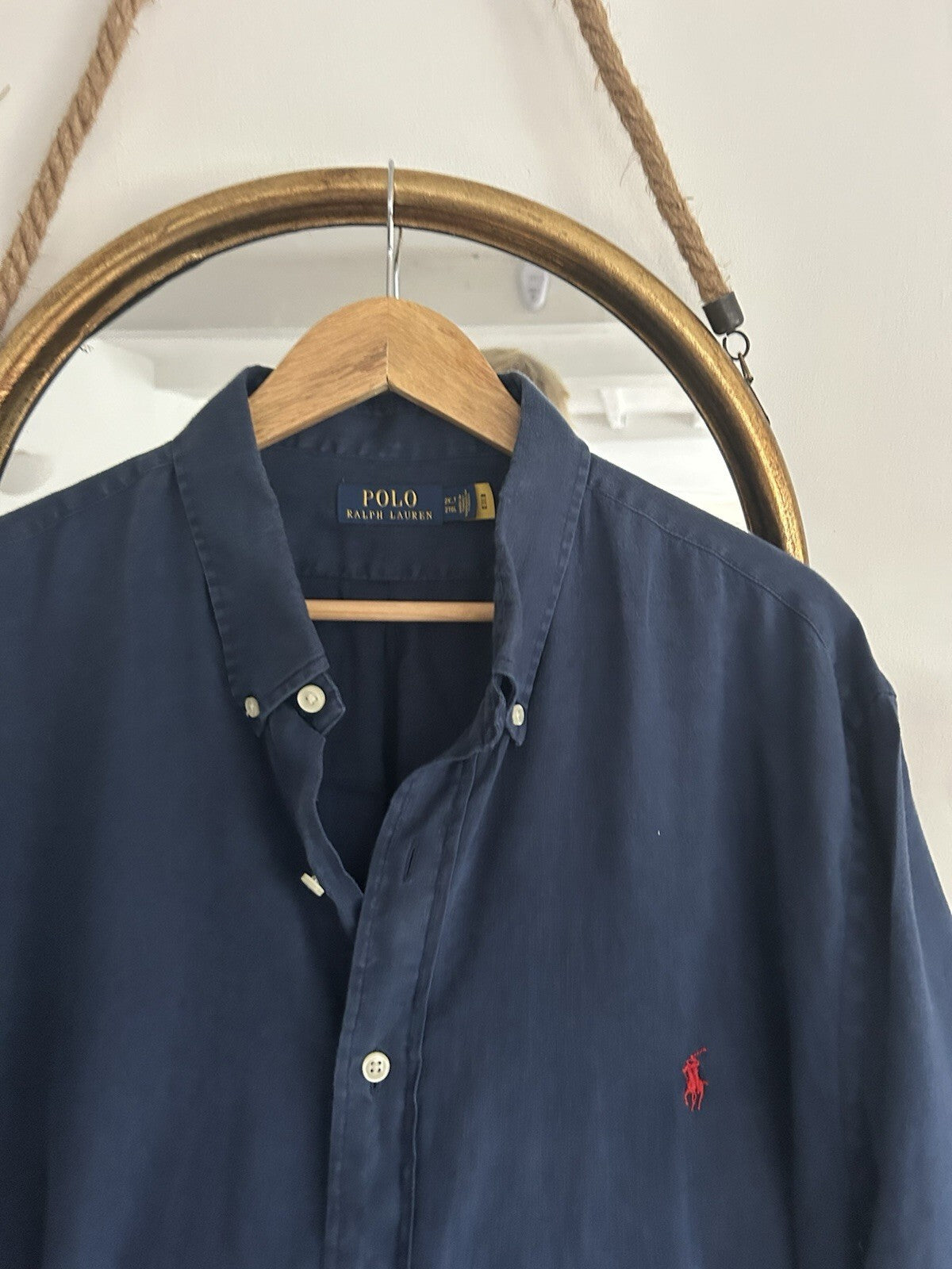 Ralph Lauren 100% Linen Navy Short-Sleeved Shirt- Authenticated, Size 2XL Tall