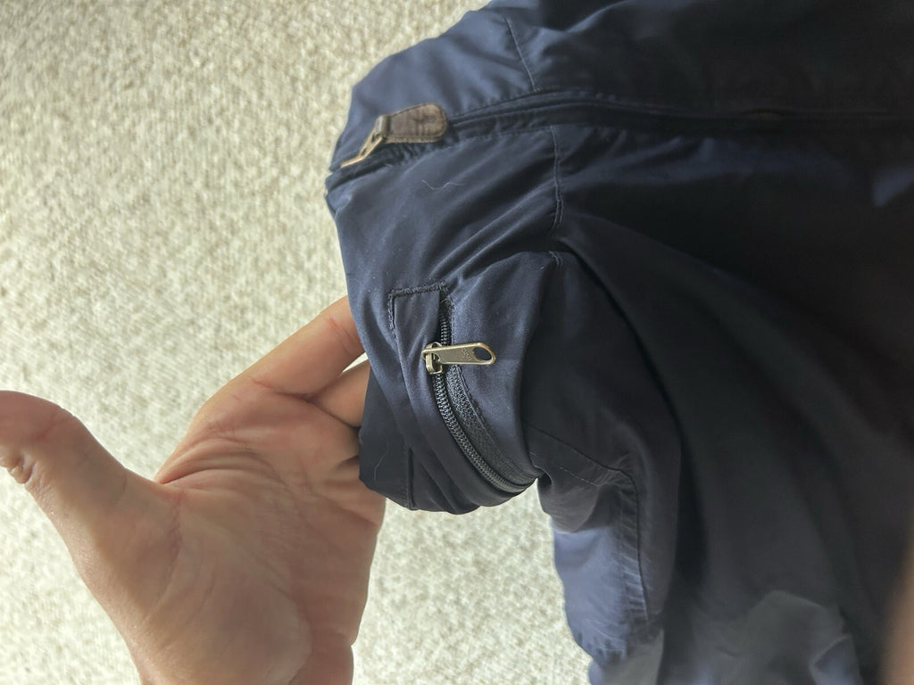 Vintage Ralph Lauren Navy Fleece Lined Hooded Jacket, Size XL