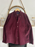 Ralph Lauren Burgundy Corduroy 100% Cotton Shirt, Size XL - Slim Fit