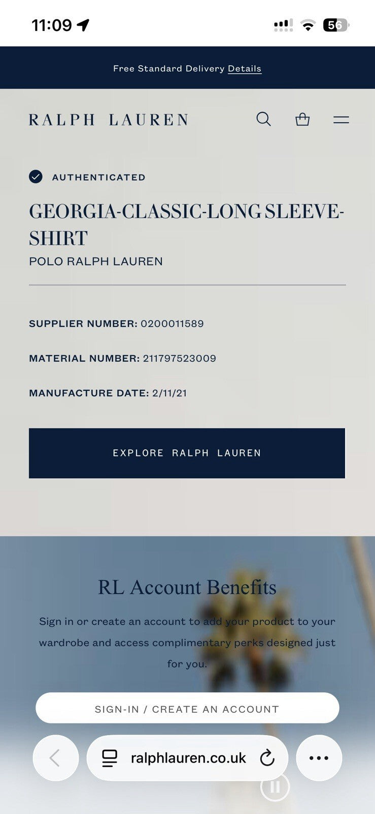 Women’s Ralph Lauren 100% Light Blue Linen Long-Sleeved Shirt, Size M