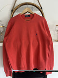 Ralph Lauren Solid Red 100% Cotton Knitted Jumper, Size L