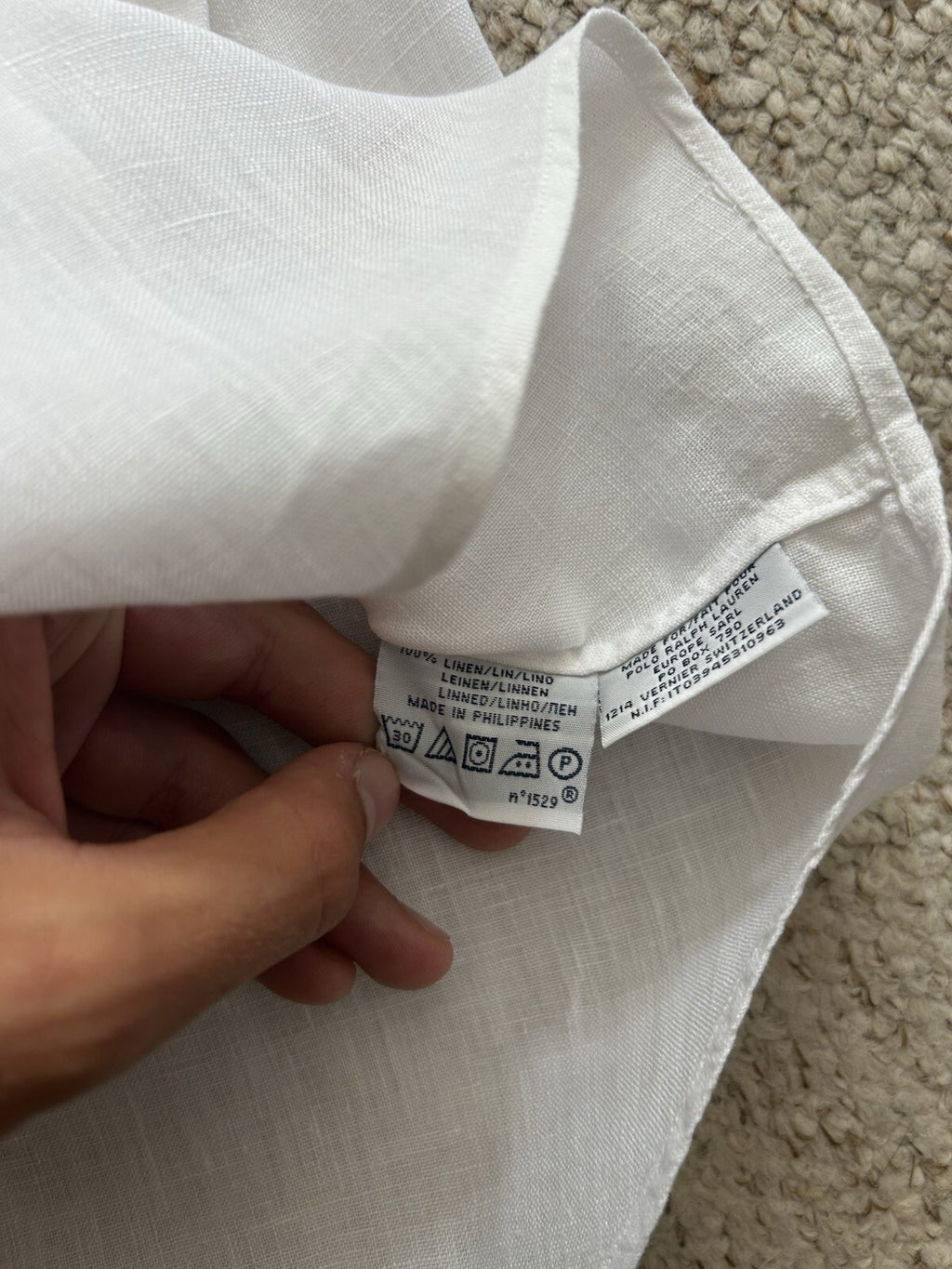 Ralph Lauren 100% Linen White Short-Sleeved Shirt, Size XXL - Classic Fit