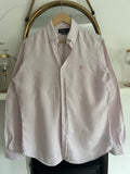 Ralph Lauren 100% Linen Pink And White Striped Long-Sleeved Shirt, Size M