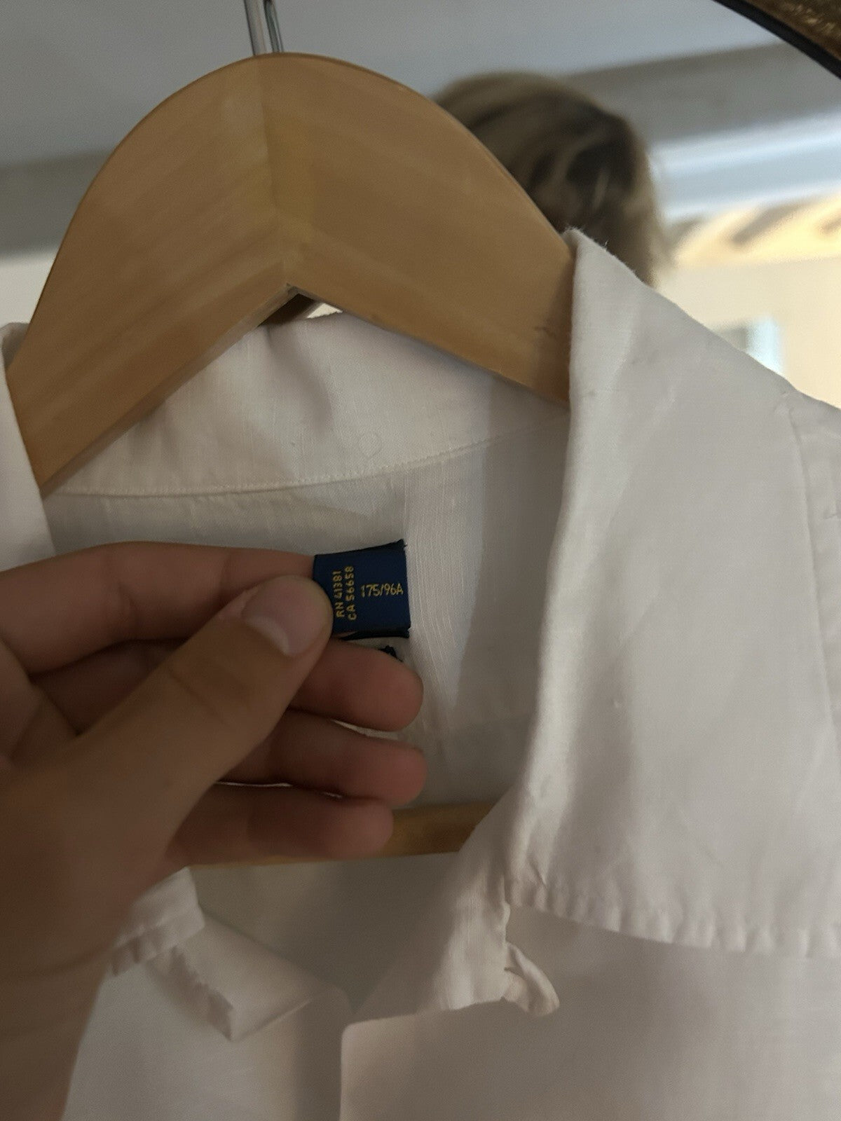 Ralph Lauren 100% Linen White Camp Short-Sleeved Shirt, Size M