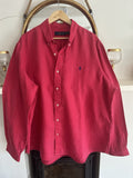 Ralph Lauren 100% Linen Red Long-Sleeved Shirt, Size XXL