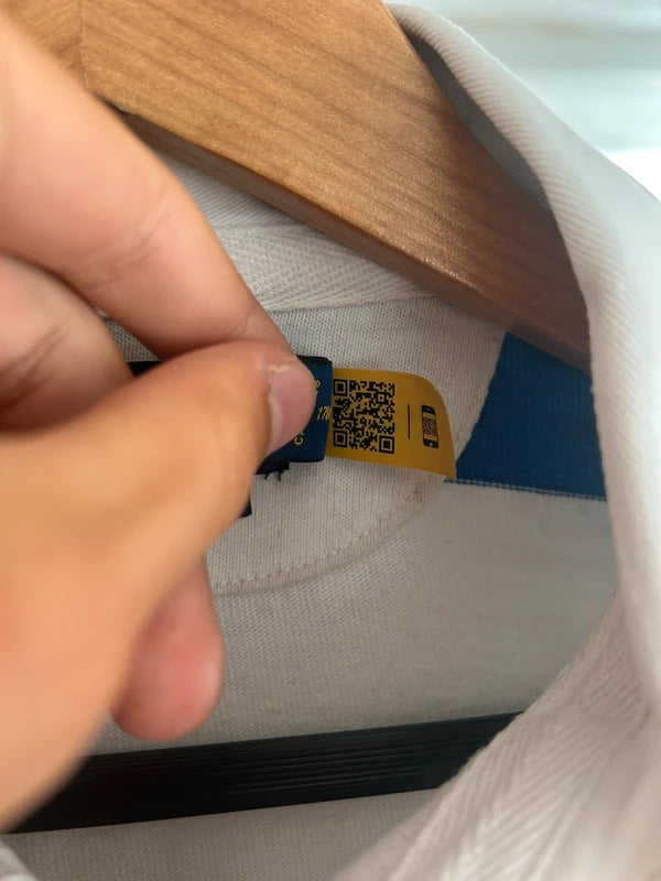 Ralph Lauren Blue and White Striped Rugby Shirt