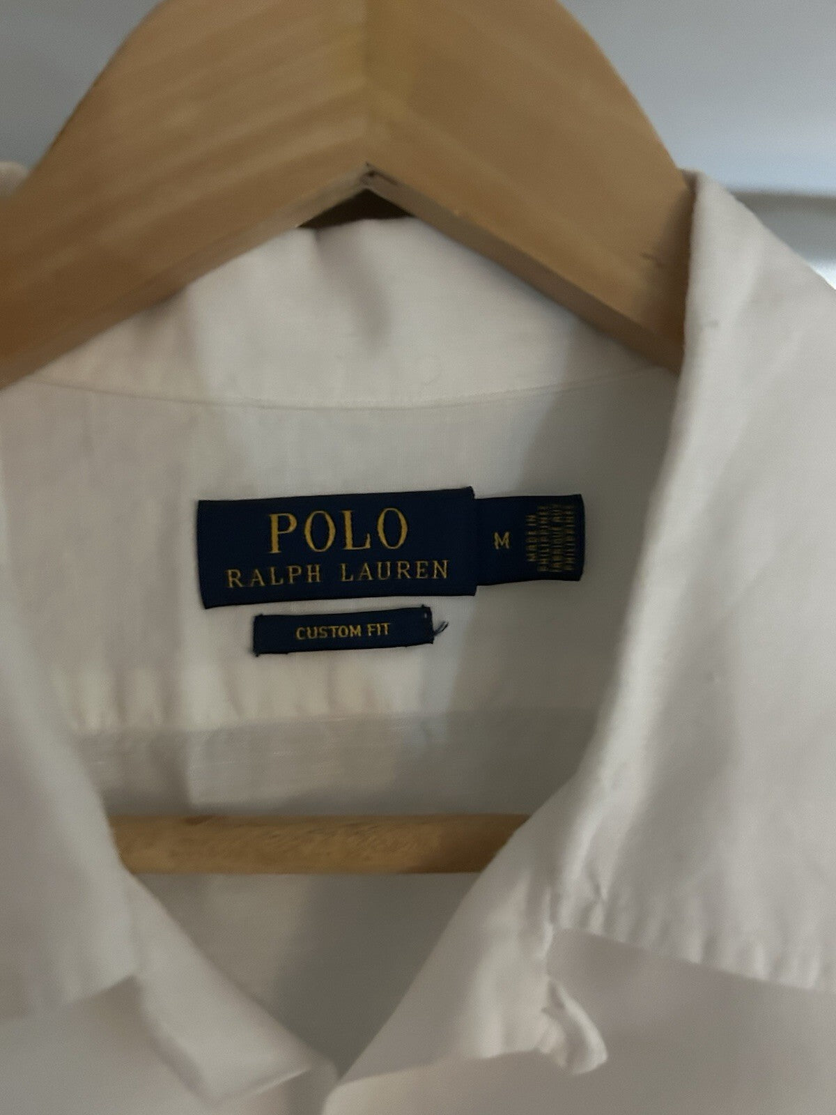 Ralph Lauren 100% Linen White Camp Short-Sleeved Shirt, Size M